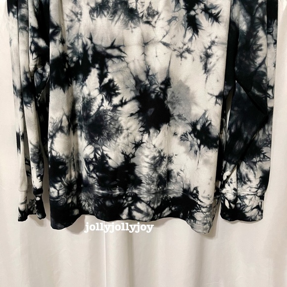 SET: Torrid Dream Fleece Tie Dye Black & White Sleep Sweatshirt/Legging 2X - Picture 7 of 14